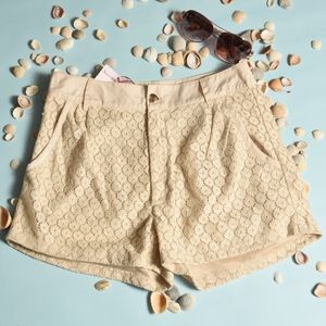 Sugarhill Boutique heart pockets, cream, beach and summer shorts